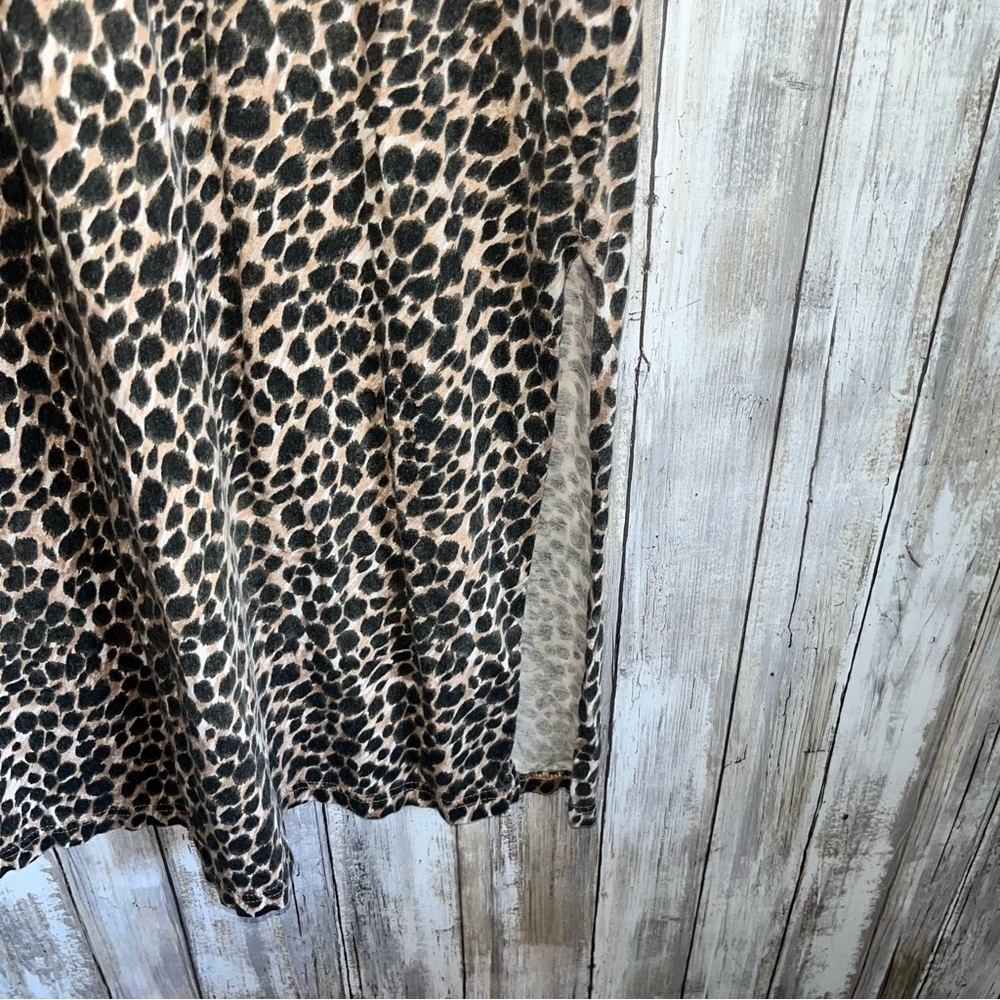 J.Crew Leopard Print Midi Dress XXS Sleeveless Cotton Fitted Casual Summer Dress - Picture 7 of 9